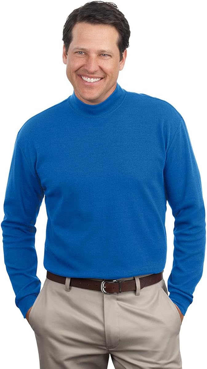 Port & Company Mock Turtleneck - PC61M at  Men’s Clothing store: Pullover Sweaters
