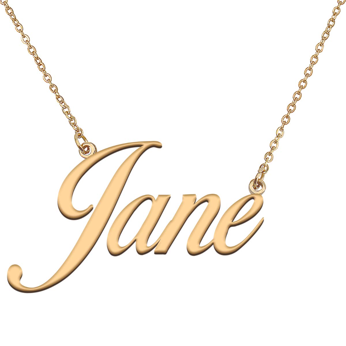 HUAN XUN Customized Custom Simple Any Name Necklace