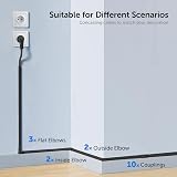 shinfly 4.8m Black Cable Trunking 15x10mm Self Adhesive Kit view 5