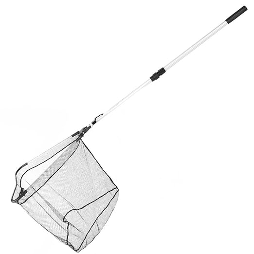 RUNACC Ultraleichte Angeln Kescher Einziehbarer Griff Angeln Net faltbar Fisch Kescher mit Teleskopstange, 95 cm Länge