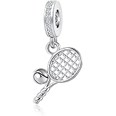 QeenseKc Love Bicycle Bike Dangle Charm Rainbow Crystal Sport Fan Bead for Pandora Bracelet