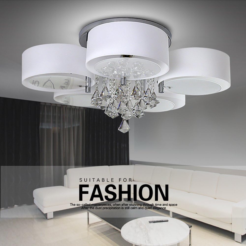 LED Deckenleuchte Modern Deckenlampe 5flammig Kristall