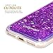 iPhone 7 Case, ESEEKGO Floating Liquid Case for iphone 7 Soft Cover TPU Bumper Bling Bling Case (Purple)