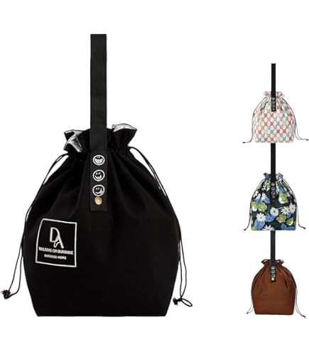 Amazon.com: Canvas Drawstring Lunch Bag Insulated Lunch Tote