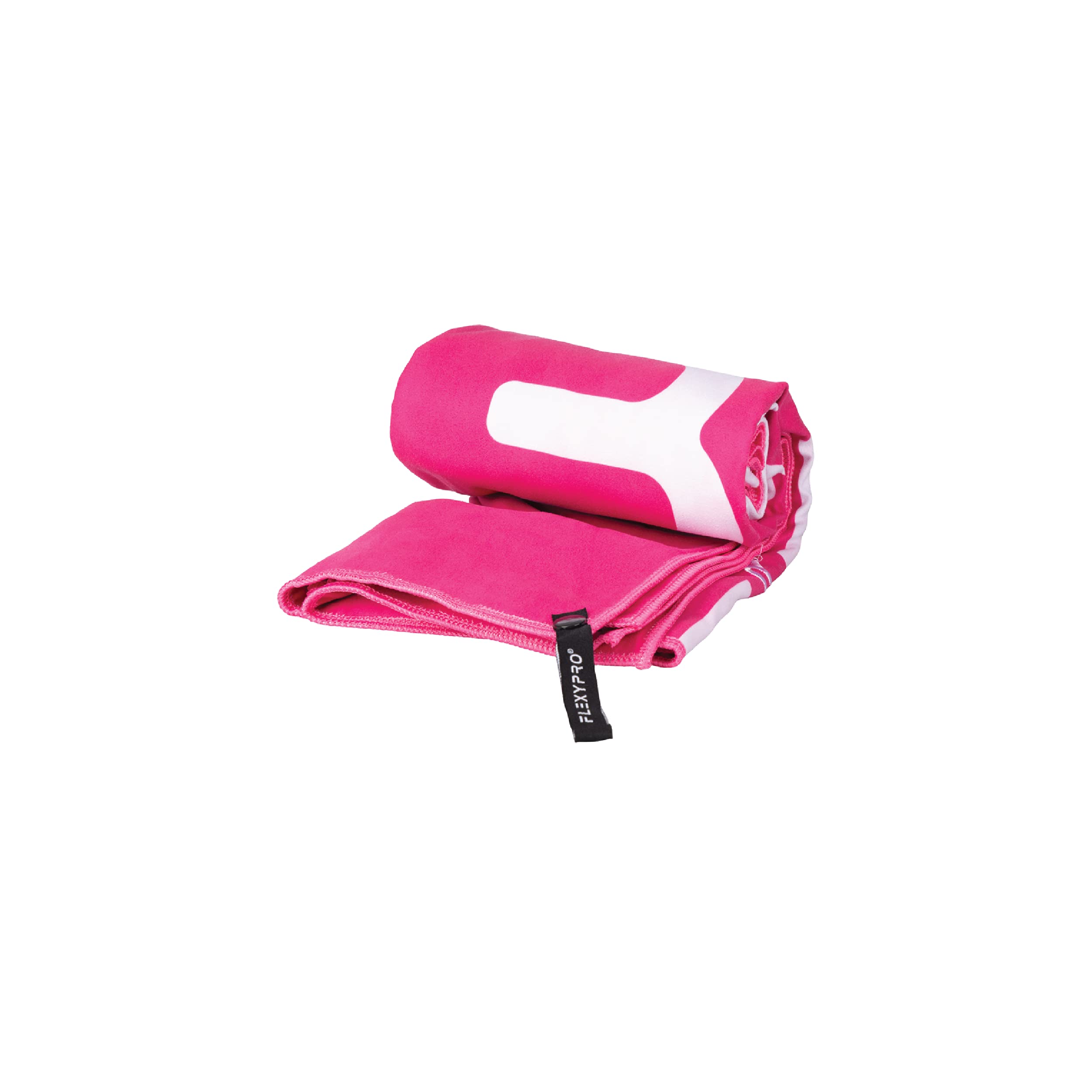 FLEXYPRO Performance Sports Towel - Microfibre Gym Bench Towel, Zip Pocket, Fast Drying, Super Absorbent, Anti-Slip (Fuchsia, 200)