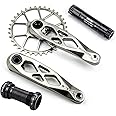 CobraCrawler Ultralight MTB 165/170/175mm Crankset Set,32T 34T 36T 38T Single Speed Mountain Bike Cycling Road Bike Crank Arm Set Dub Axis 29mm Mountain Bicycle Crankset