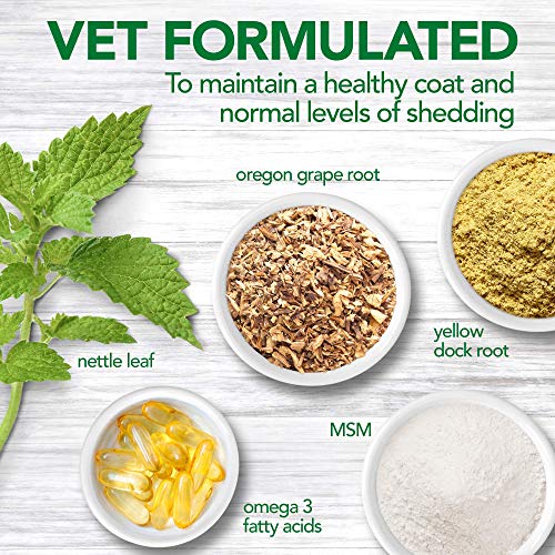 Vet's Best Healthy Coat Shed & Itch Relief Dog Supplements Relieve Dogs Skin Irritation and