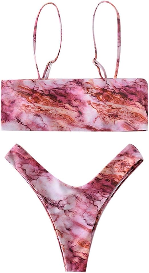 2020 - Traje de baño sexy para mujer, diseño de mármol, acolchado, para