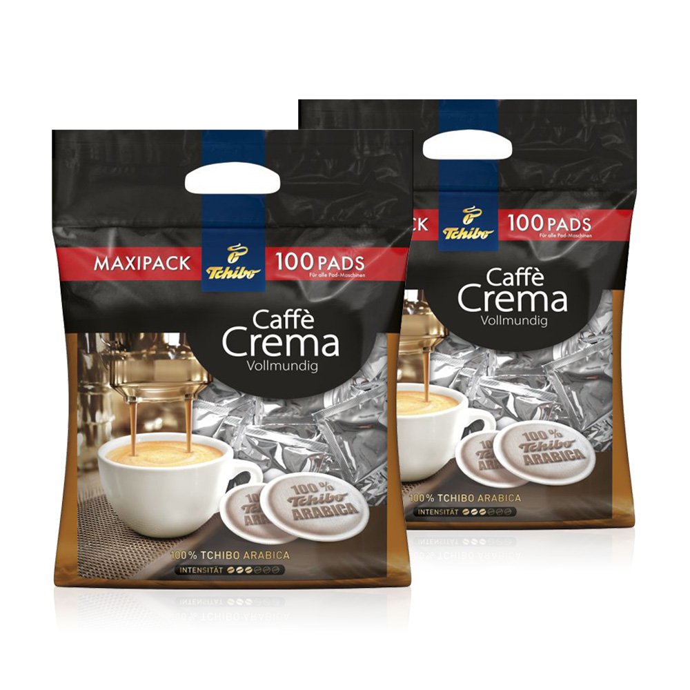 Tchibo Caffè Crema Kaffee-Pads, 200 Stück (2 x 100 Pads)