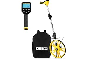 Measuring Wheel: DEKOPRO 4V Digital Measuring Wheel in Feet, 12.5 Inch 99,999Ft/ 99,999M Digital Display Folding Wheel Measurement Roller with Storage Bag