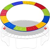 14FT Trampoline Replacement Safety Pad, Spring Cover Frame Pad (Multicolor) | Waterproof Round Foam Spring Cover, Tear-Resistant Edge Pad Spring Protection for 14FT Trampoline Frames, Easy Install Design
