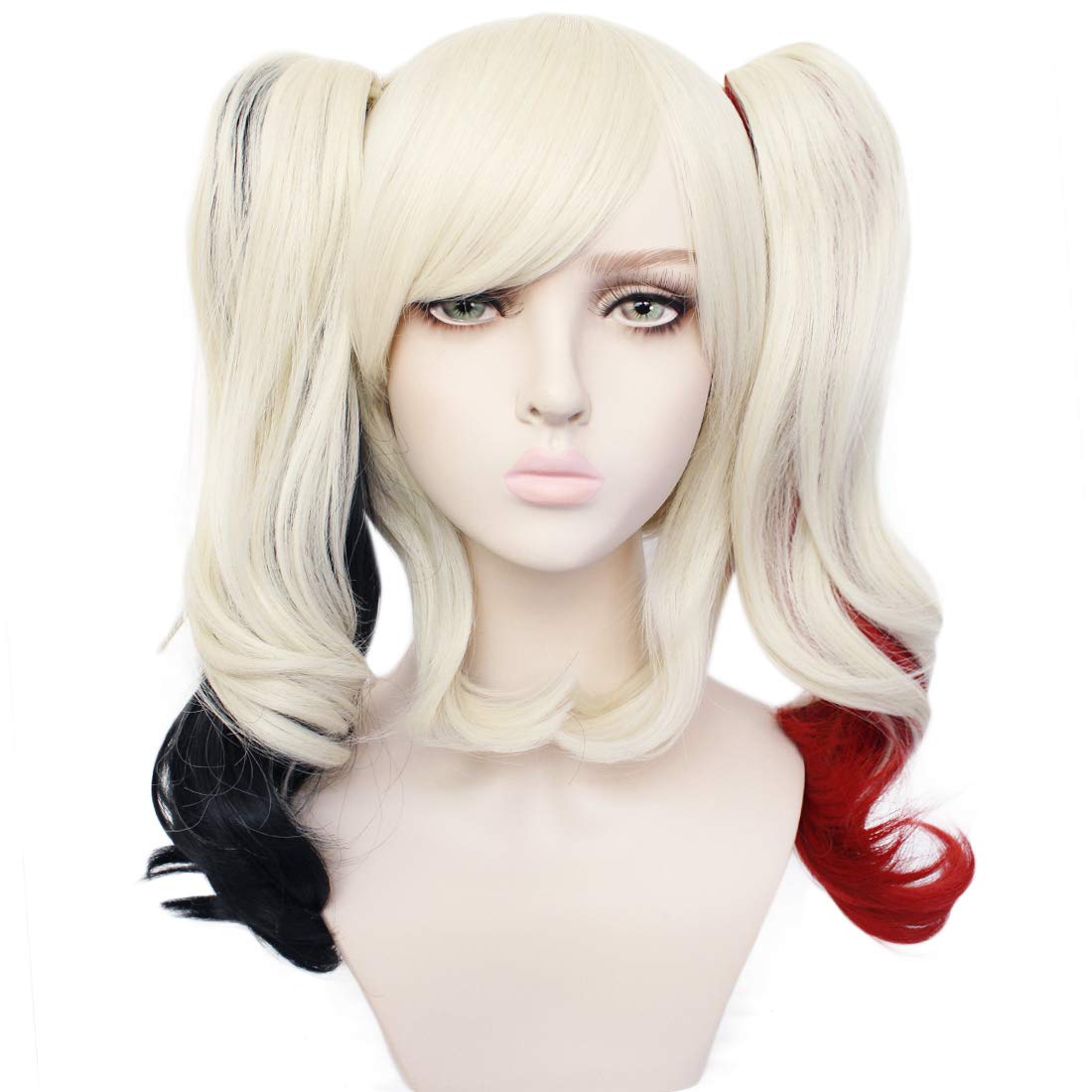 blonde wig with ponytail