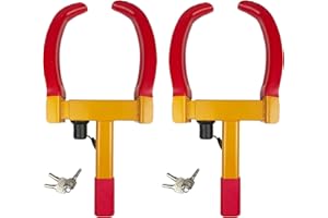 NINGBRO Wheel Lock for Cars 2 Pcs, Heavy Duty Universal Trailer Lock Wheel Clamp, Adjustable Anti Theft Car Lock, for Car ATV