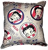Betty Boop Pillow Red White & Boop Pillow Cartoon Pillow HANDMADE In USA Pillow is approximately 10