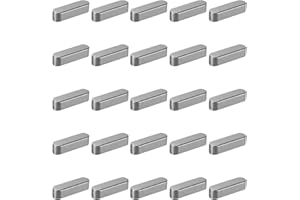 MECCANIXITY 30 Pcs Round Ended Feather Key, 30x8x7mm Carbon Steel Drive Shaft Parallel Keys Keyway Stock Assortment for Mecha