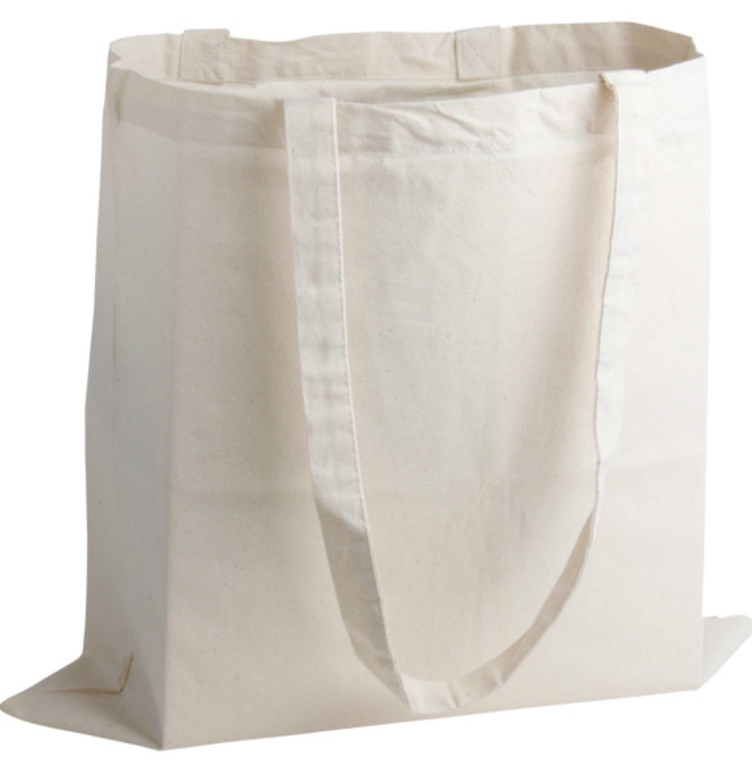 JMS Bridge 10 x Eco-Friendly Premium Natural Cotton Shopping Tote Bags - Plain Design, Perfect for Decorating and Printing