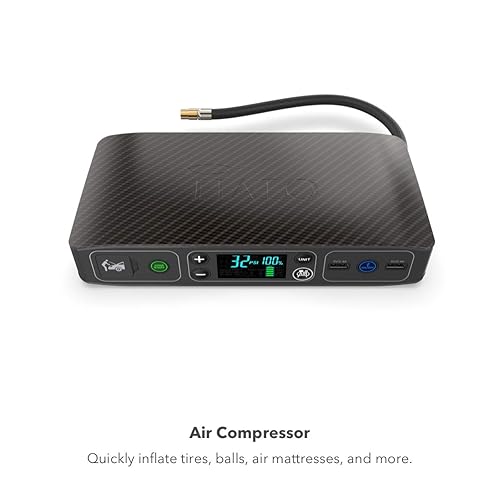 HALO Bolt Air 58830 Portable Car Battery Jump Starter 100 PSI Air  Compressor, USB Power Bank, Emergen