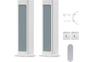 DOMONHAS Breeza Max Ac, Rechargeable Breezamax Ac Stay Chilling Cool This Summer, Portable Breezamax Air Conditioner, Three Wind Speeds Qinux Brizaac, Breeze Max Air Cooler, Small and Compact Quiet(2*WHITE)