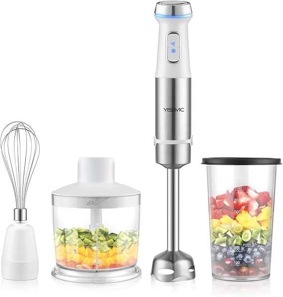Hachoir électrique 6L - 1000W - Bol Inox - 4 Lames - Pour Viande, Légumes, Fruits - Cuisine Facile - 12