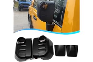 YIPMOTIV A Pair Black Car Mirror Caps for Toyota FJ Cruiser XJ10 TRD Off Road 2007 2008-2019 2020 2021 2022, FJ Side Rearview Cover, Tape Installation