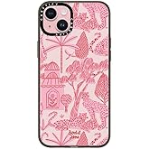 CASETiFY Compact iPhone 15 Plus Case [4 ft. 2X Military Grade Drop Protection/Slim/Lightweight] - Cheetah Paradise Pink - Clear Black