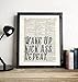 Wake Up Kick Ass Repeat Typography Vintage Dictionary Art Print, Antique Wall Art Home Decor, Modern Boho Poster, Farmhouse Decoration Living Room Bedroom Office 8x10 Inches, Ready To Frame