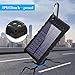 Solar Charger, FKANT 16000mAh Solar Phone Charger IPX7 Waterproof Portable Solar Power Bank External Battery Pack Dual USB for iPhone and Other Smart Devices- with 4LED Flashlight and Carabiner