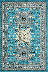 Unique Loom Taftan Collection Border Geometric