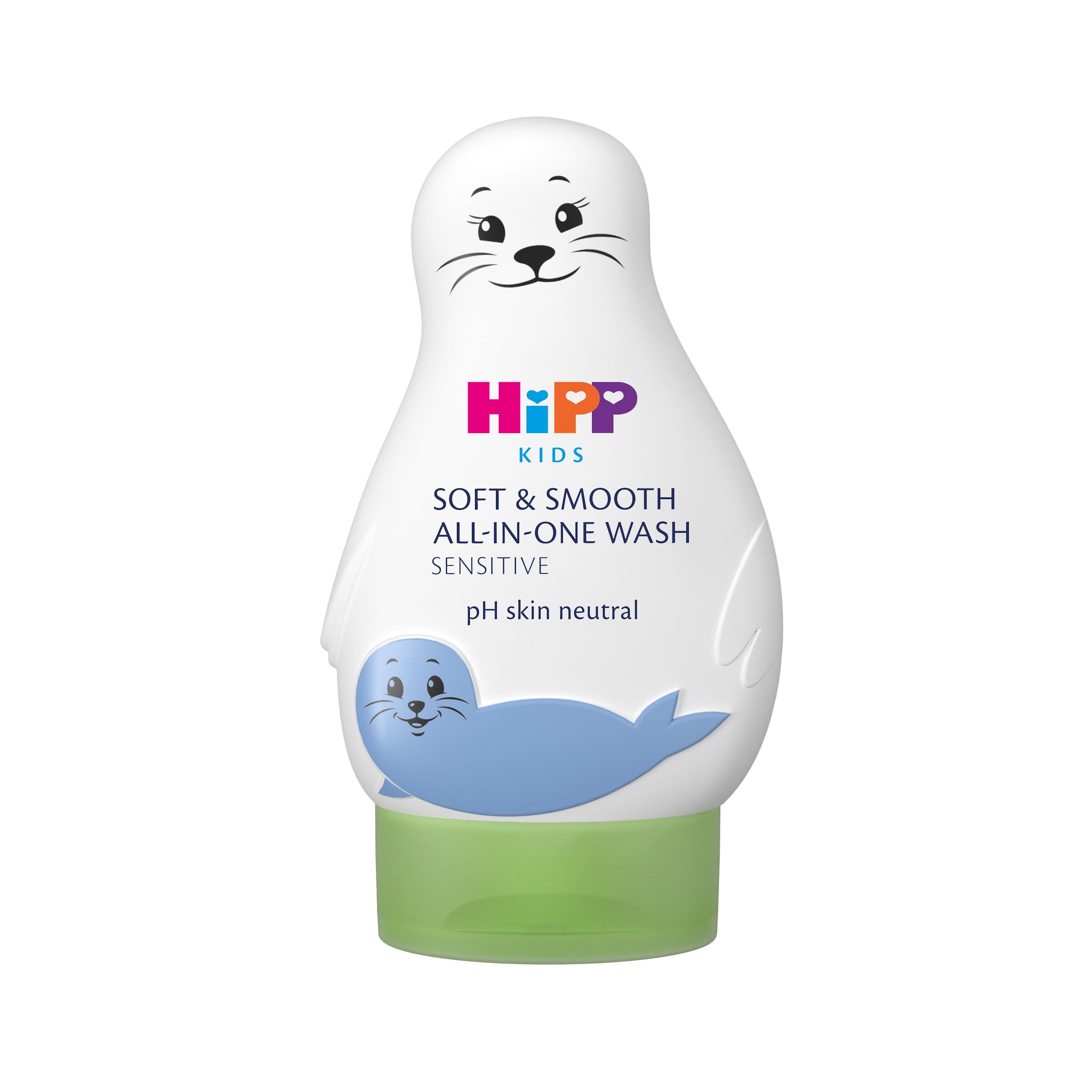 HiPP Kids Soft and Smooth All-In-One Seal Body Wash 200ml (Pack of 6)