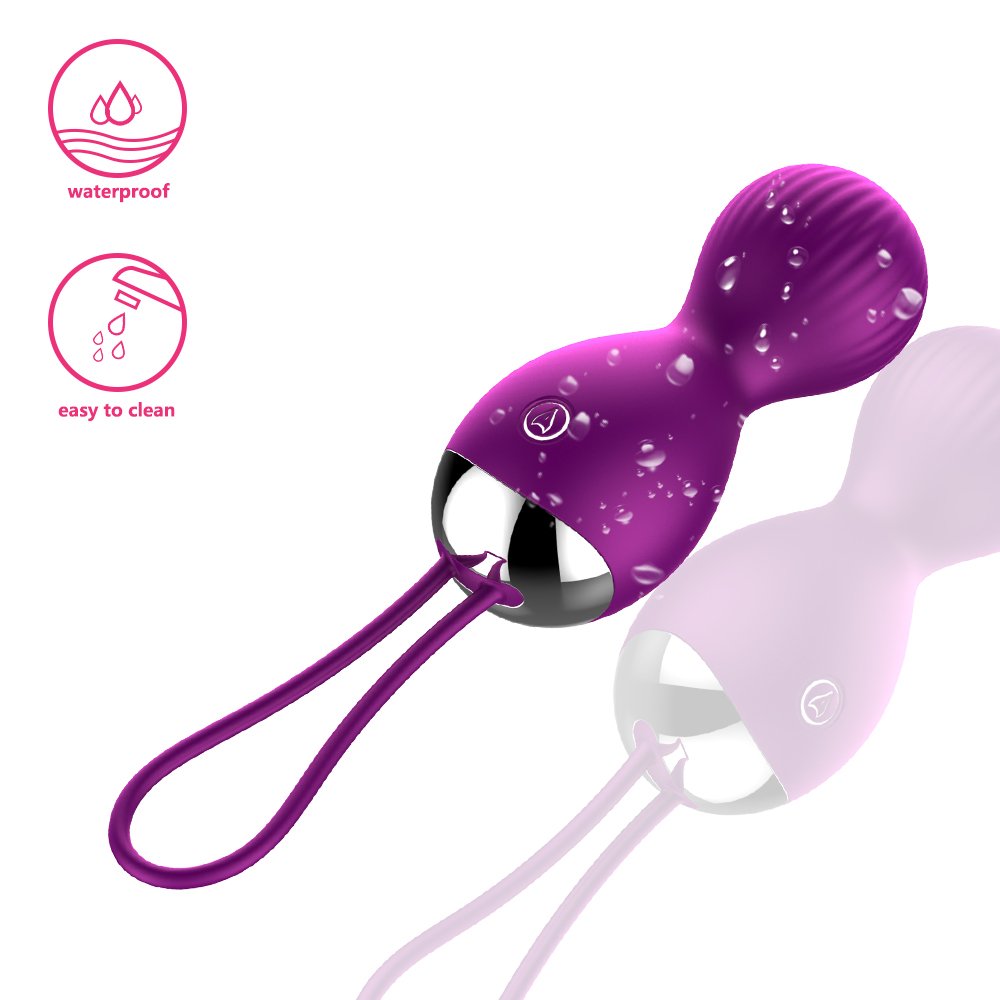 Weyes Multifunctional 7 Frequency Wireless Remote Control Vibrating Egg/Kegel Ball for Women (Purple)