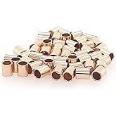 CRAFT WIRE 50pcs 14/20 Yellow Gold Filled Tube Crimp Beads, 2 X 1.8MM