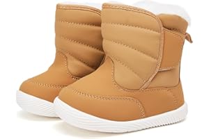 BMCiTYBM Baby Boy Girl Snow Boots Waterproof Winter Warm Booties Nonslip Lightweight Outdoor Shoes for First Walkers 6 9 12 18 24 Months(Infant/Toddler)