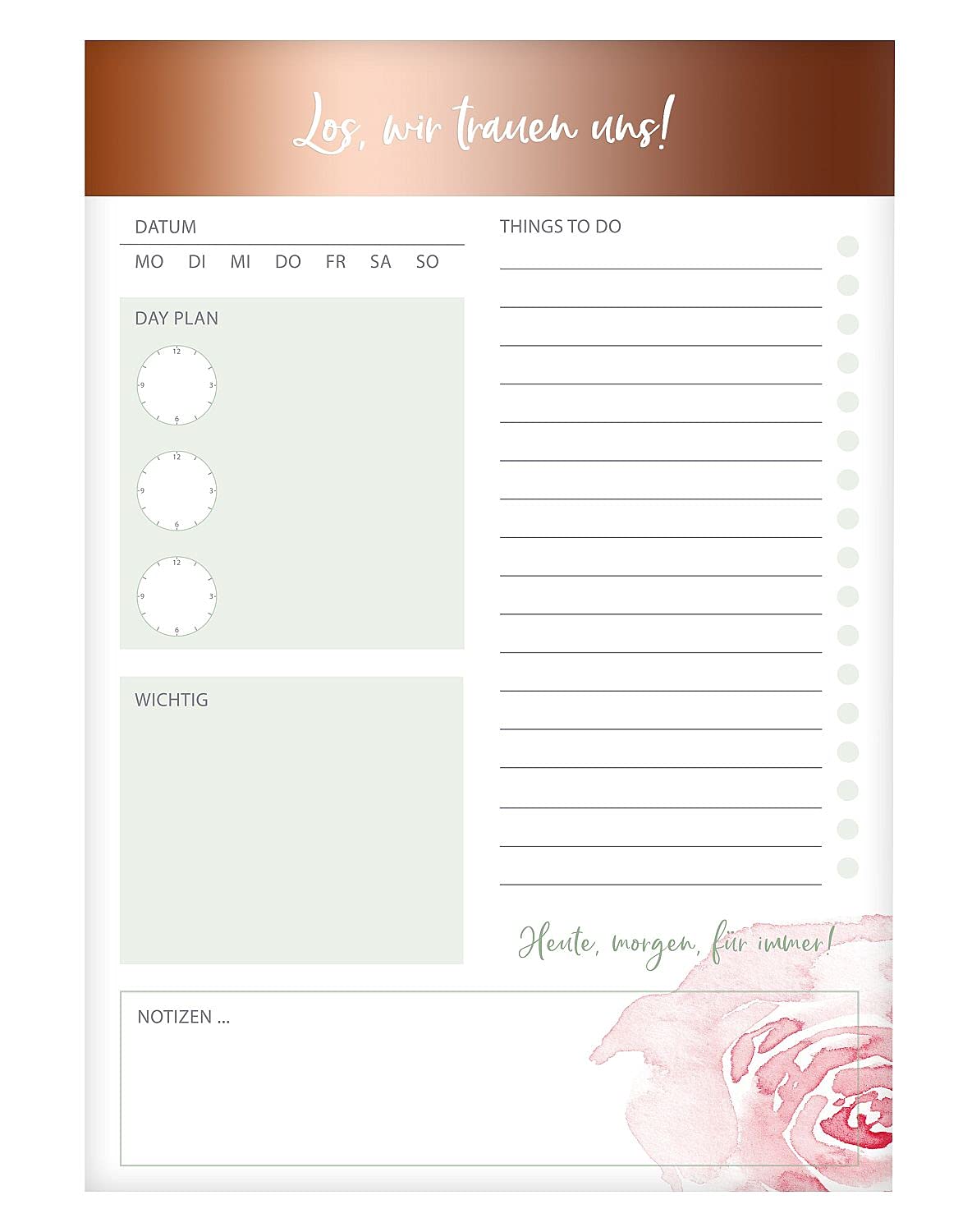 goldbuch Goldbuch 10349 Notepad with 60 Sheets Lined for Notes, to Do and Date, Paper with Motif, Approx. 15 x 21.5 x 0.8 cm