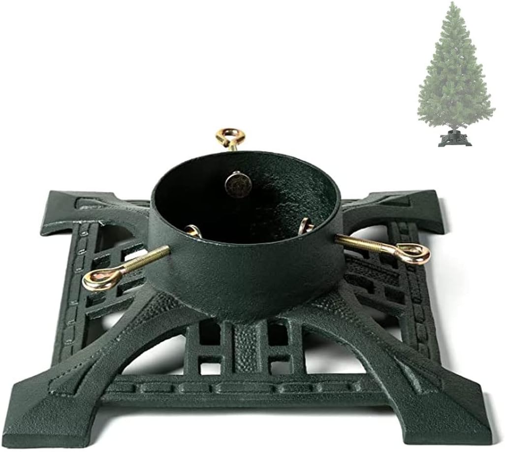 Tree Stands - Ventray Christmas Tree Stand with Water Reservoir, 13.66x13.66x5.51 Inches,Classic Heavy Duty Universal Xmas Tree Artificial Trunks Stand Pine Tree Base Holder for Real Trees,Green
