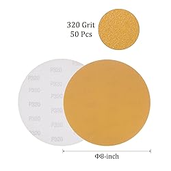 Kozelo 50pcs No Hole Sanding Discs- [ 8 Inch 320