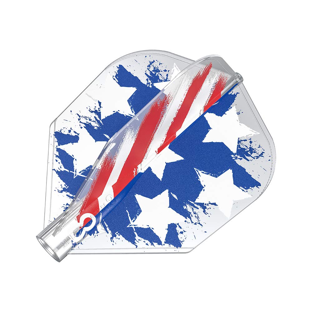 8 Flight Usa Stars and Stripes Flag Clear No. 6 Shape Dart Flights