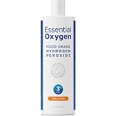 Essential Oxygen Food Grade Hydrogen Peroxide, Natural Cleaner, 3% USP, White, 16 Ounce