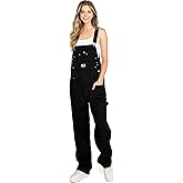Revolt by Palomares PLUS SIZE Women's Juniors Baggy Straight Leg Twill/Denim Overalls