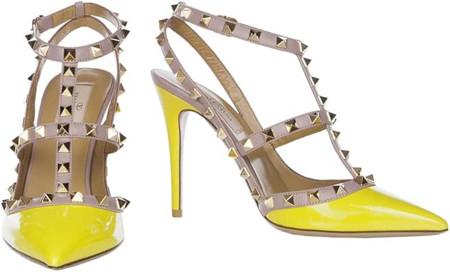 VALENTINO Rockstud Naples Yellow 100mm Ankle