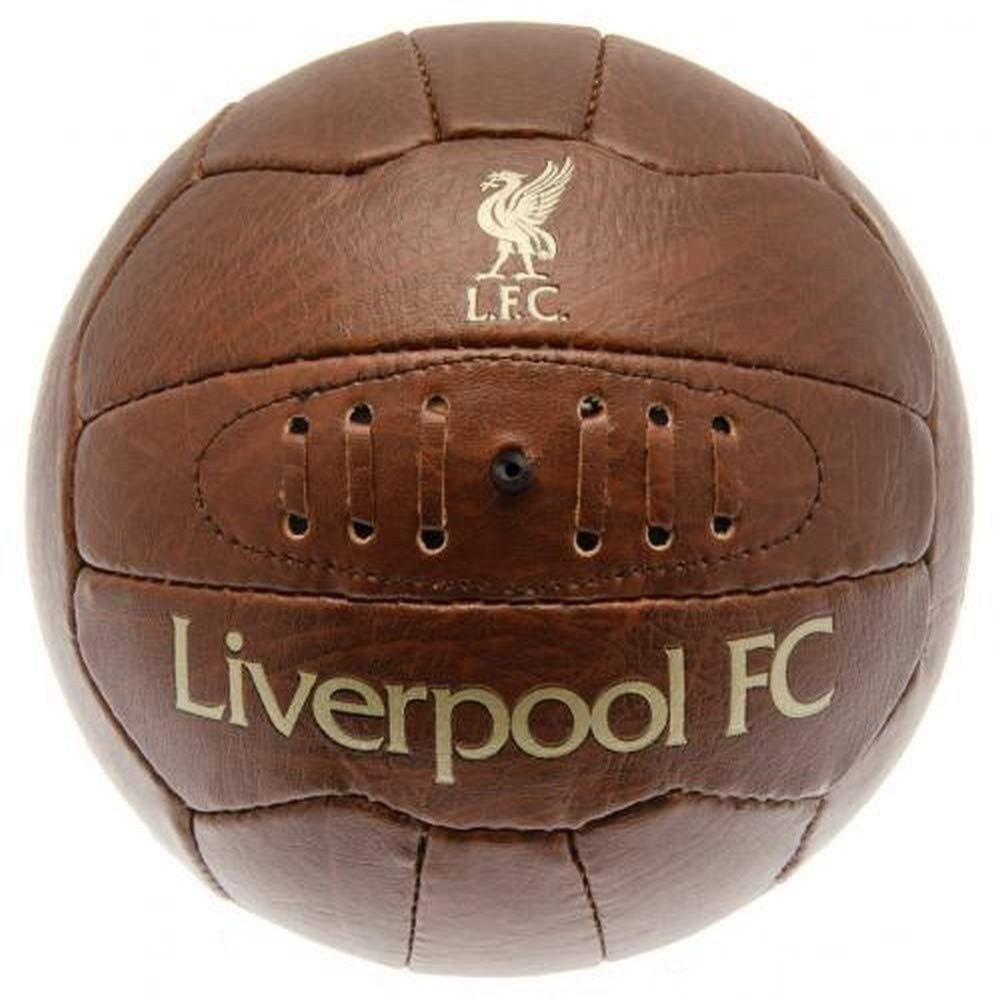 HY-PRO Liverpool F.C. Size 5 Faux Leather Heritage Football – Official Vintage-Style Match Ball with Club Crest – Premium PU Design, for Reds Fans