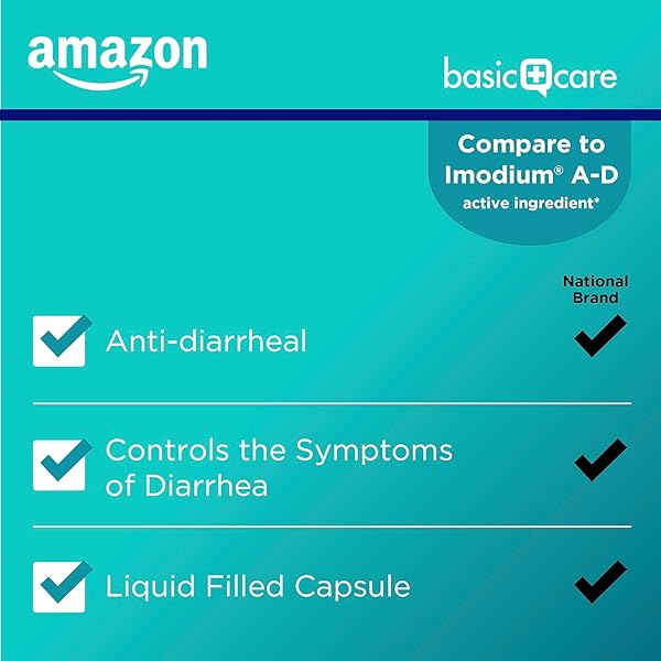 AMAZON BASIC CARE LOPERAMIDE HCL 2 MG SOFTGELS, ANTI-DIARRHEAL, MADE IN USA, 24 COUNT (PACK OF 1)