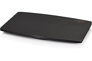 Prosumer's Choice Natural Bamboo TV Swivel Stand for LED/LCD TV, Monitors, Stereos, 21 inch Base Surface | Steel Ball Bearing