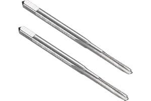 uxcell 2pcs Hand Bottom Tap #3-56 UNF 2B Thread Bottoming Style Threading Taps High Speed Steel HSS6542 Straight Flutes Screw