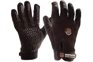 Impacto BG40840 Anti-Vibration Mechanic's Air Glove, Black,Large