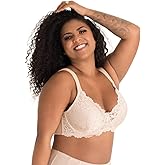 Leading Lady, Ava, Underwire Bra, Lace Design, All Day Support, Padded Adjustable Straps, Lightly Padded Cups, 34A-48DD