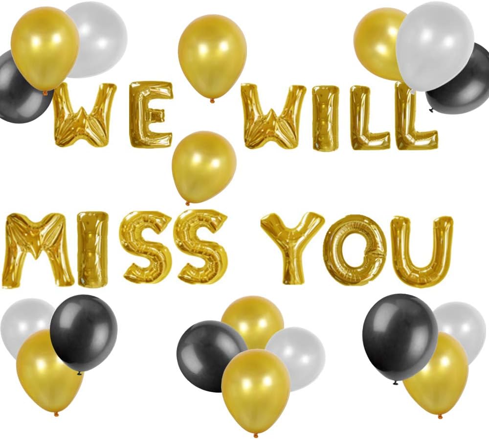 JeVenis We Will Miss You Banner Office Work Decoration Retirement Party Decor Retirement Banner Going Away Party Decor Farewell Decorations Office Work Decoration
