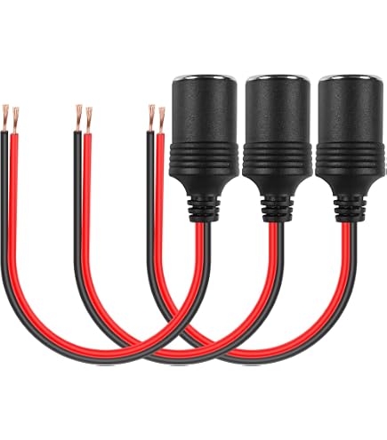 Amazon.com: SMAKN 12V 30A Female Car Cigar Cigarette Lighter Socket Plug  Connector Adapter : Electronics