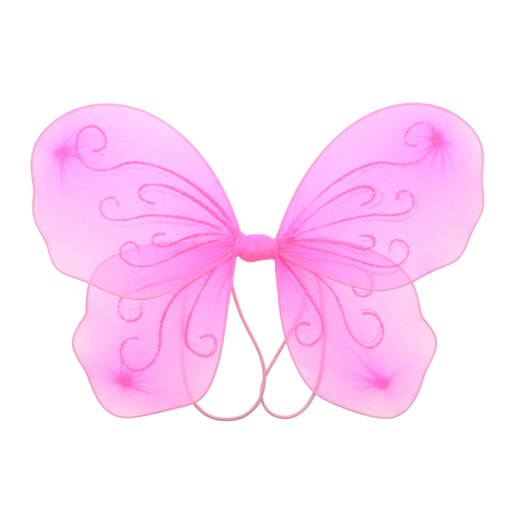 Topkids Accessories Wings Fairy Butterfly Pixie Tinkerbell Fancy Dress Outfit Girls Dressing Up Costume Baby Toddler Kids Childs Small Tiny Mini Toy Angel Fairywings (Fuchsia)