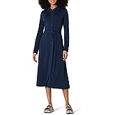 Amazon Essentials Women's Regular-Fit Matte Jersey Midi Length Dress