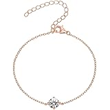 PAVOI 14K Gold Plated Cubic Zirconia Solitaire Diamond Bracelet | Bridesmaid Bracelets | Gold Bracelets for Women